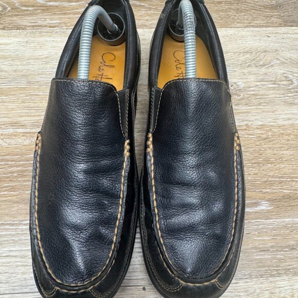 Cole Haan Tucker Venetian Black Leather Loafers Men's Size 9 - Picture 2 of 7